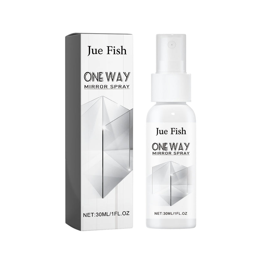 Jue-Fish Reflective Mirror Spray — Anti-Fog Glass Cleaner for Car Mirrors & Bathroom Glass (30ml)