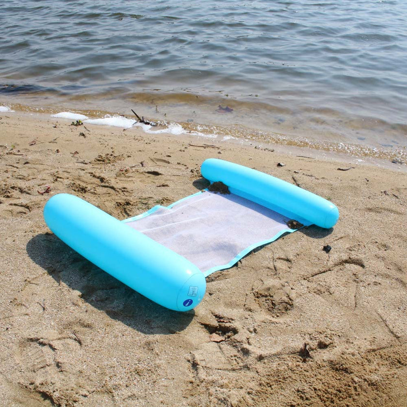 Inflatable Pool Float Lounger – Foldable Striped Floating Row for Adults