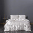 Solid Colour Sanding Washed Cotton Four-piece Duvet Cover Bed Set