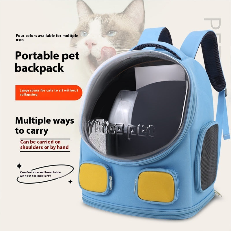 Large Capacity Cat Carrier Backpack – Portable Nylon Pet Travel Bag (Up to 9kg)