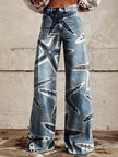3D Graphic Printed Wide Leg Pants for Women – High Waist Bootcut Graphic Trousers