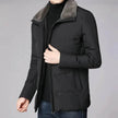 Fur Collar Thick Business Office Work Down Winter Jacket for men