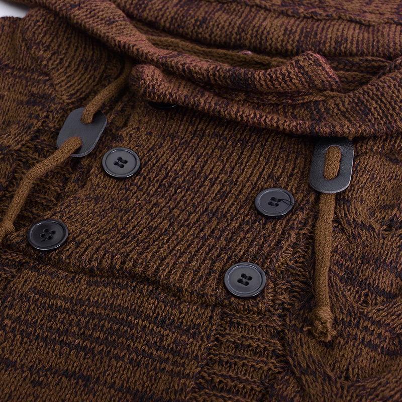 Turtleneck hooded sweater
