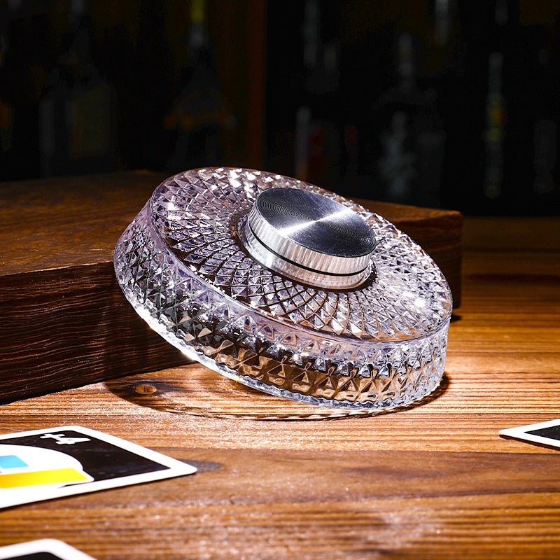 Luxury Spinning Glass with Crystal Base – Stress-Relieving Rotating Cup, 9 Styles