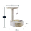 Cat Scratching Post with Platform & Hanging Toy – Multi Level Cat Tree Scratcher with Plush Bed
