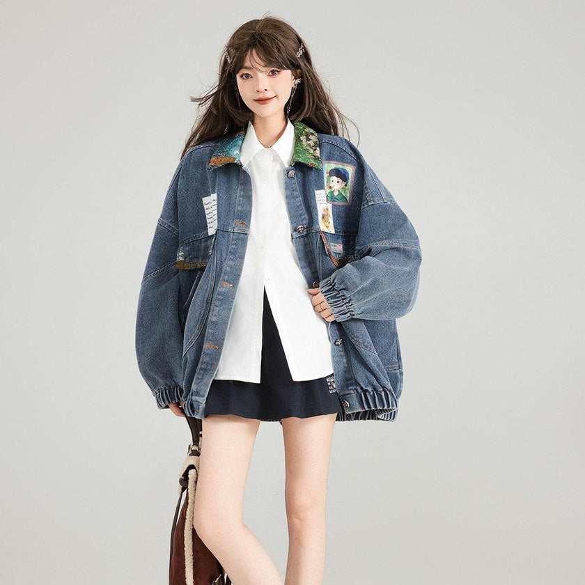 Artistic Denim Jacket For Women