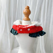 Christmas Pet Bandana – Festive Fur-Trim Holiday Accessory