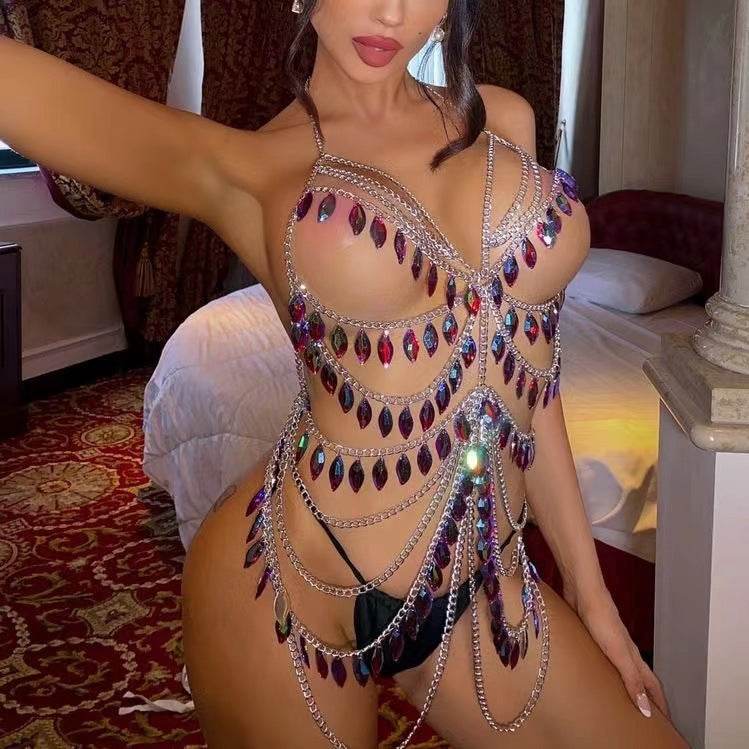 Lingerie Party Outfit – Geometric Pattern Polyester Dress for Women