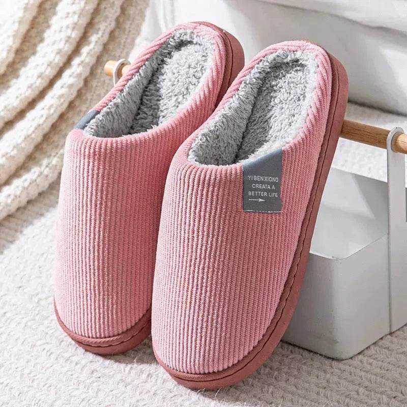 Winter Non-slip Plus Velvet Cotton Slippers