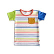 Baby/Kids' Bamboo Pocket T-Shirt | Rainbow Stripe