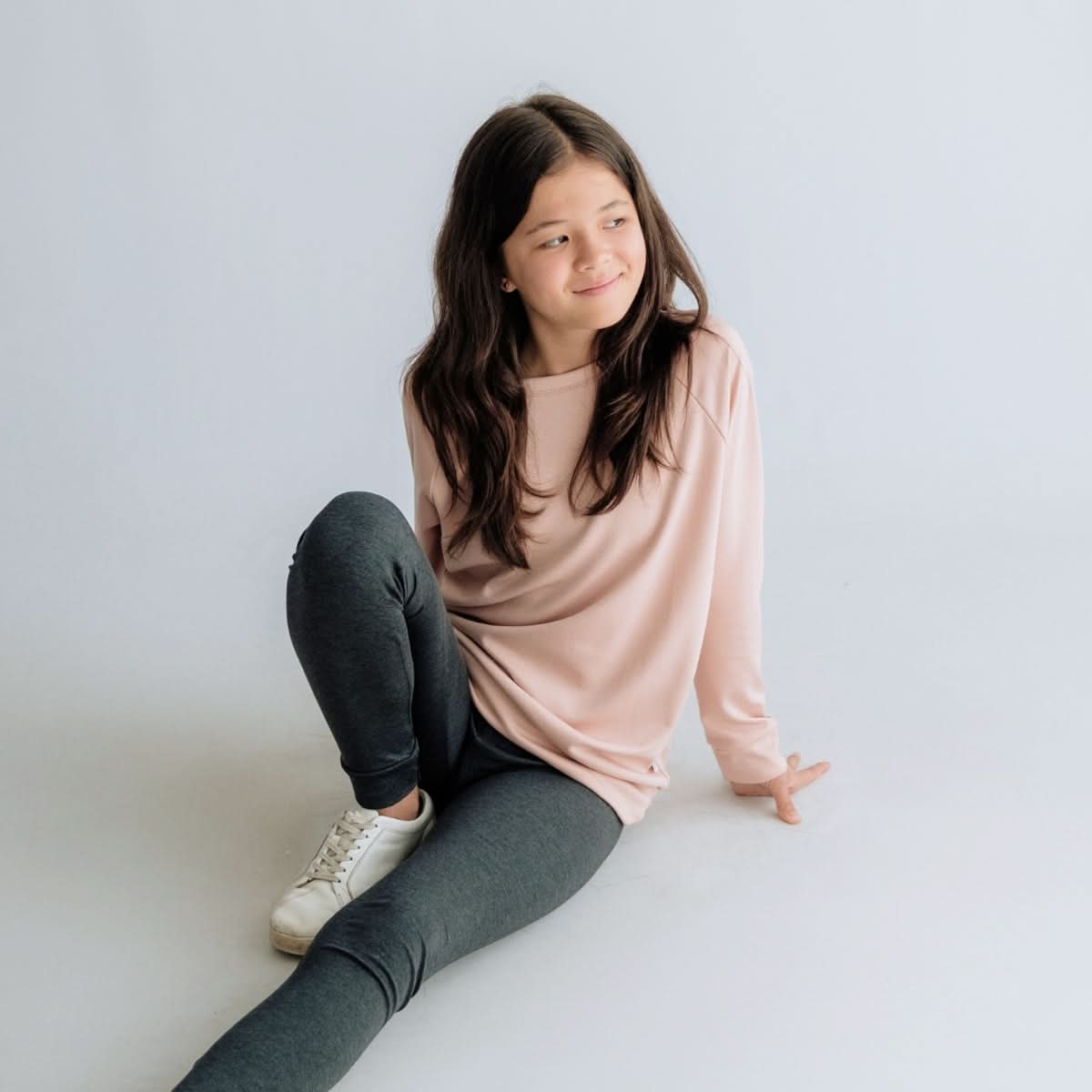 Youth Bamboo Raglan Pullover | Rosewood
