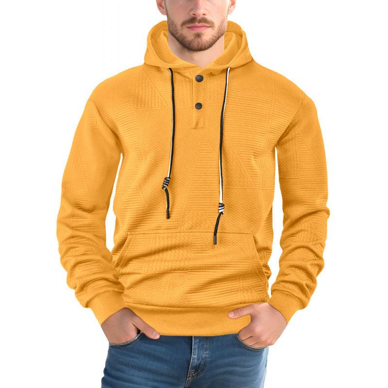 Mens Hooded Sweater – Polyester Pullover Hoodie with Long Sleeves