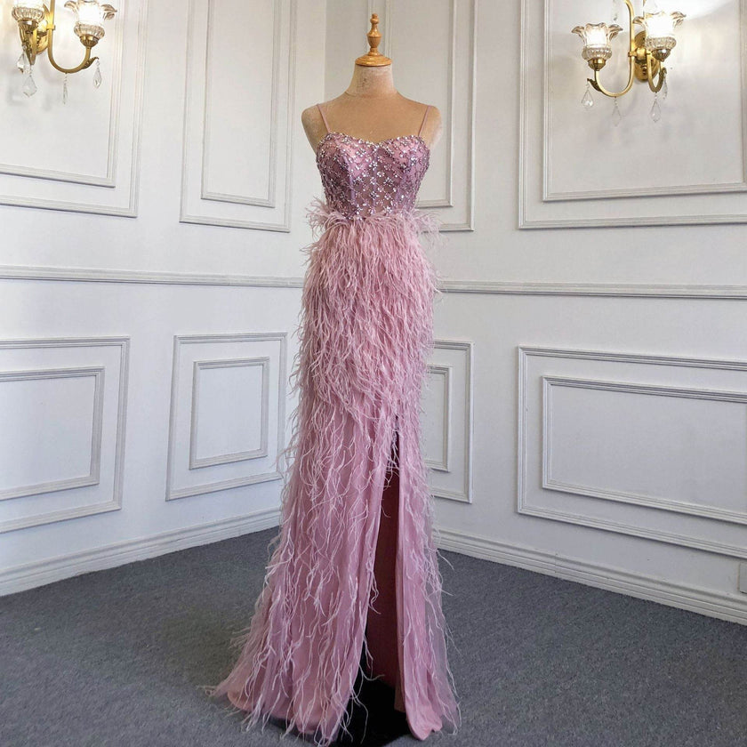 Suspender formal dress  Tassel Slim-fit Party Banquet Engagement Dress