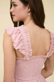 Polka Dot Chiffon Tiered Dress | Sage