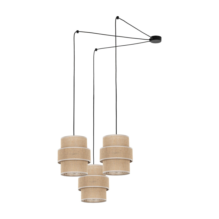 CALISTO JUTE Natural Suspension Lamp 3 (Clearance)