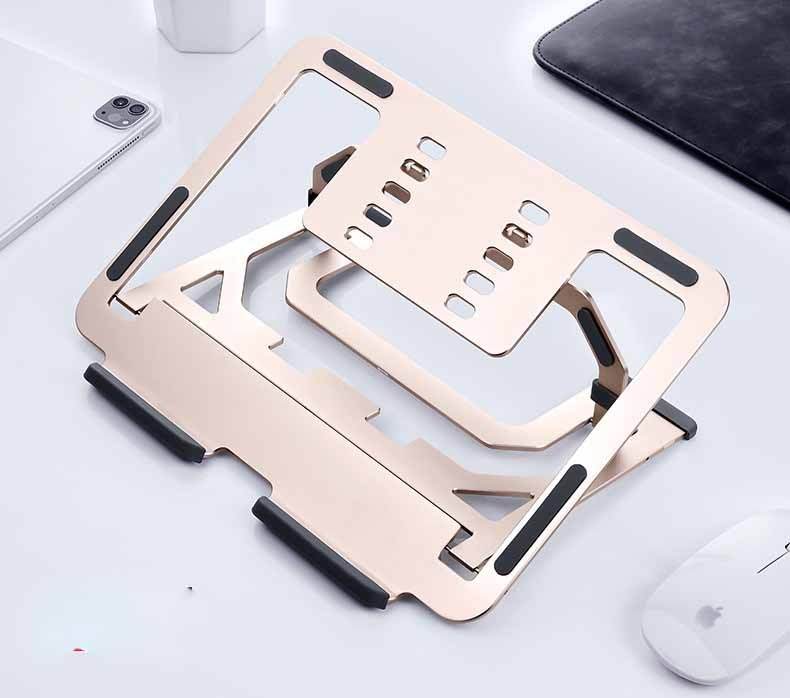 Aluminum Laptop Stand Adjustable Ergonomic 5-Angle Foldable Riser