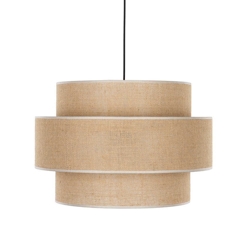 CALISTO JUTE Large Scandinavian Pendant Light for Bedroom, Living Room & Warm Natural Interiors