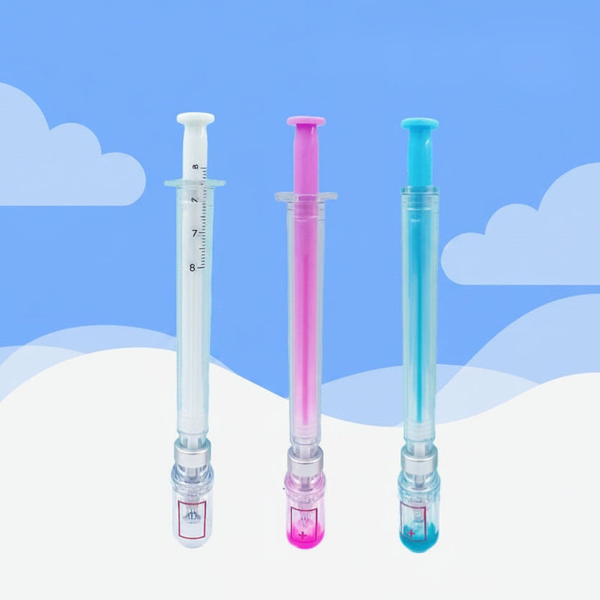 Vaccine Pen Creative Gel Pen – 0.5mm Black Ink, Novelty Design for Students