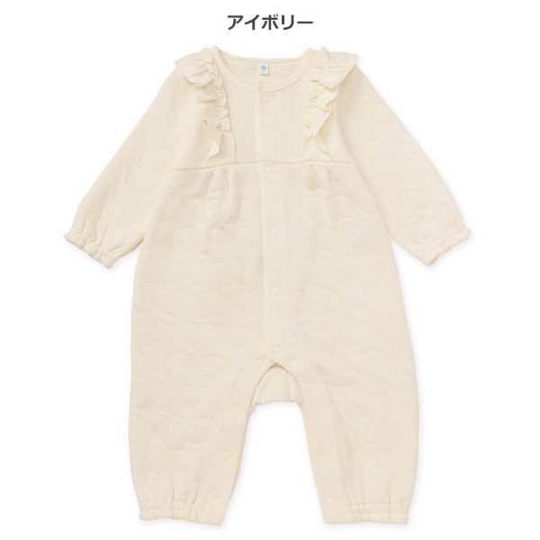 西松屋 ELFINDOLL ニットキルト肩フリル長袖カバーオール 正規品