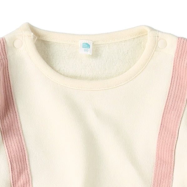 西松屋 ELFINDOLL 裏起毛ニットコールレイヤード風長袖カバーオール 正規品