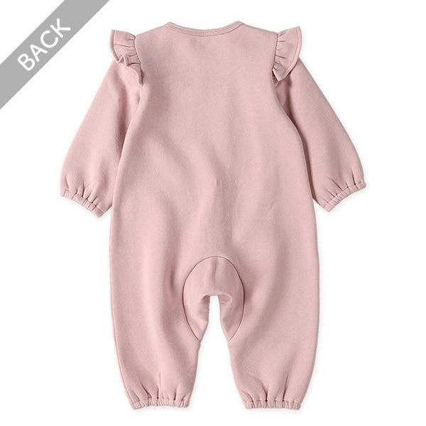 西松屋 ELFINDOLL 裏起毛ハートポシェット長袖カバーオール 正規品