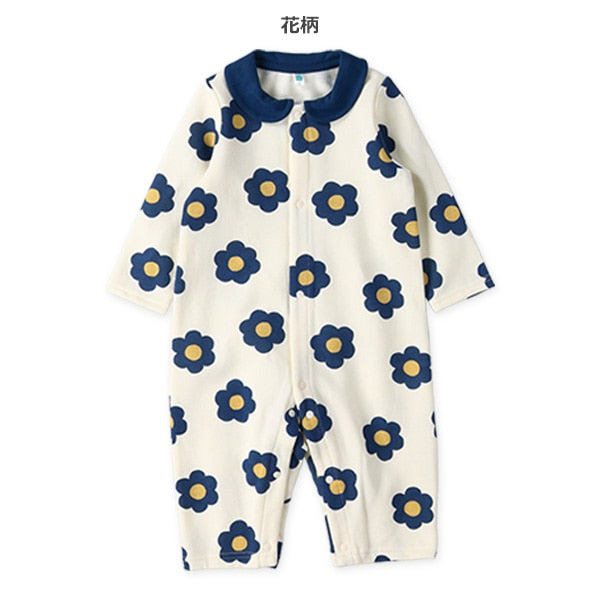 西松屋 ELFINDOLL 裏起毛くま花総柄長袖カバーオール 正規品