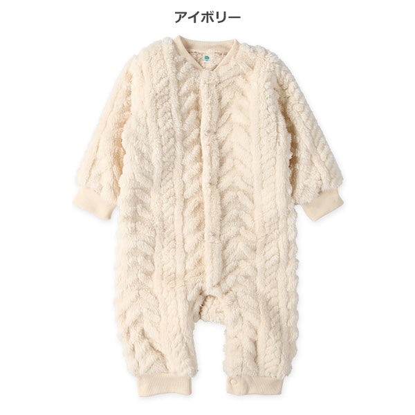 西松屋 ELFINDOLL フリース型押しリブ長袖カバーオール 正規品