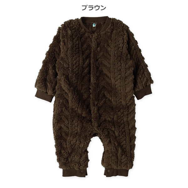 西松屋 ELFINDOLL フリース型押しリブ長袖カバーオール 正規品