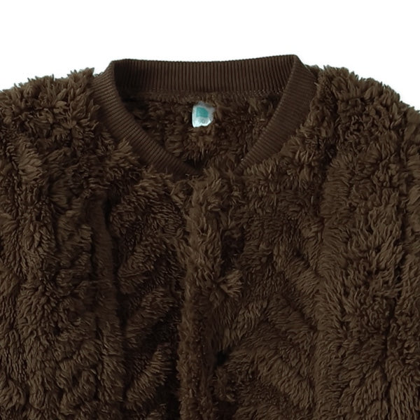 西松屋 ELFINDOLL フリース型押しリブ長袖カバーオール 正規品