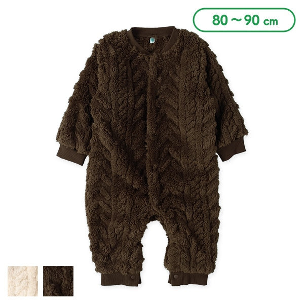 西松屋 ELFINDOLL フリース型押しリブ長袖カバーオール 正規品