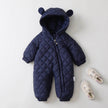Hooded Fleece-lined Thick Baby Winter Romper Puffer Overall Jumpsuit