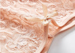 Women's Seamless Mid-Waist Lace Briefs pant with Bow Detail for Everyday Wear