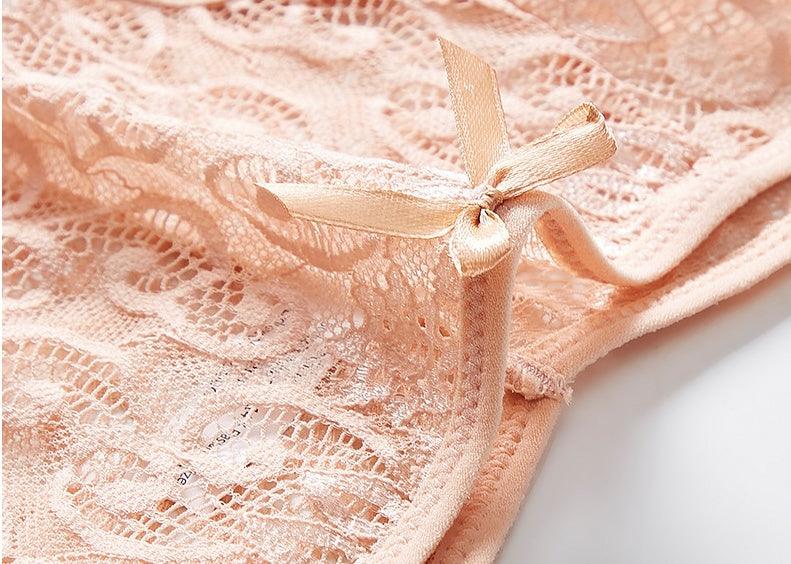 Women's Seamless Mid-Waist Lace Briefs pant with Bow Detail for Everyday Wear