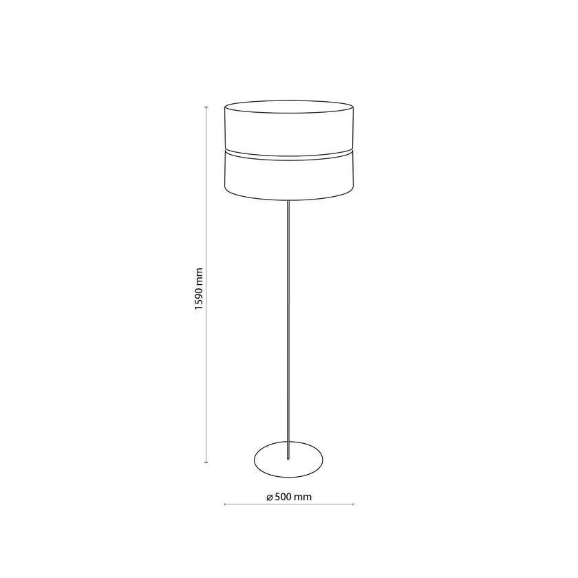 HILTON Black Gold Floor Lamp