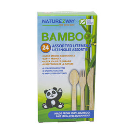 NatureZway - Bamboo Disposable Cutlery (24pc)