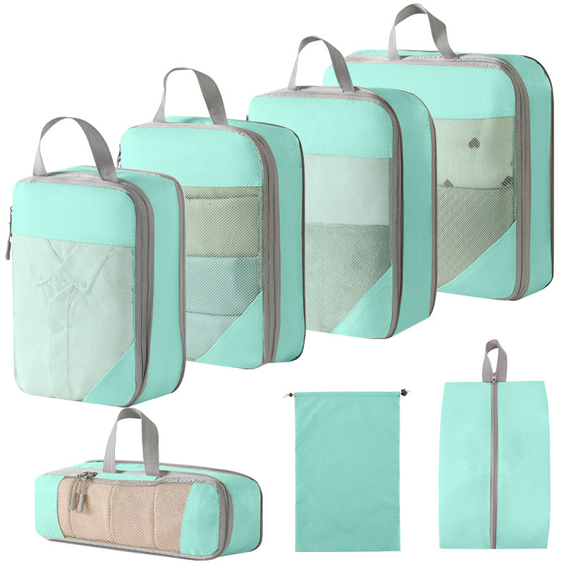 Travel Compression Packing Cubes Set – Mesh Storage Bags for Luggage