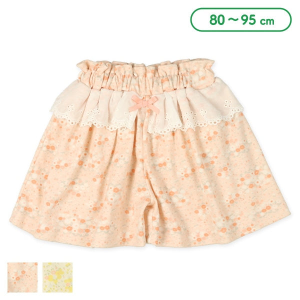 西松屋 ELFINDOLL ウエストレース花総柄キュロット正規品