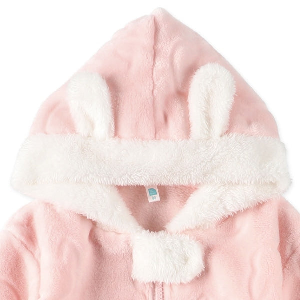 西松屋 ELFINDOLL くま・うさぎ型押しアップリケ付きカバーオール 正規品