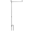 1Pc Garden Flag Stand Flagpole Weatherproof Wrought Iron Coated Yard Flag Holder For Yard Flag Party Banner Fits 11.8x17.7in Flag For Christmas Halloween Outdoor Decoration