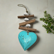Hanging Driftwood, Pebble & Solid Heart