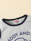 Summer Trendy Boys Letter Fist Print Sleeveless Casual Pants Suit Sleeveless two piece for boys Daddy and me outfit