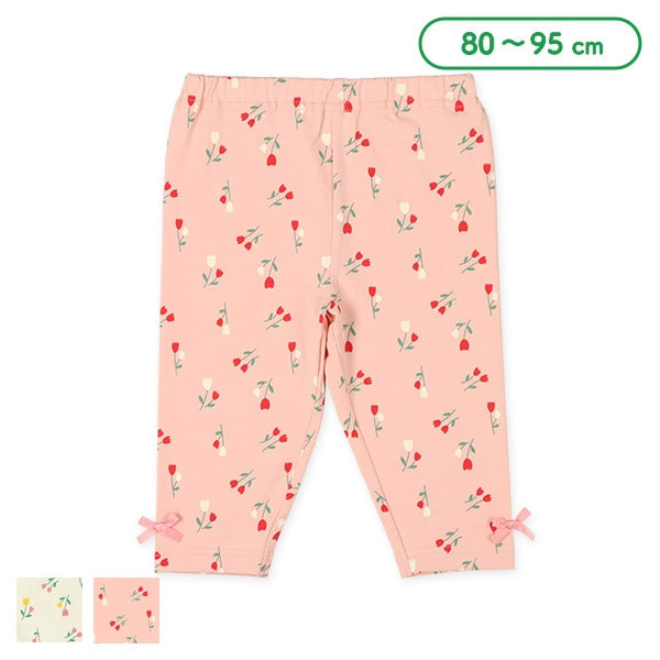 Leggings 3/4 à imprimé floral avec ourlet en ruban Nishimatsuya ELFINDOLL (authentique)
