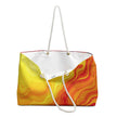 Fiery Abstract Swirl Weekender Bag | Marble Gradient Travel Tote