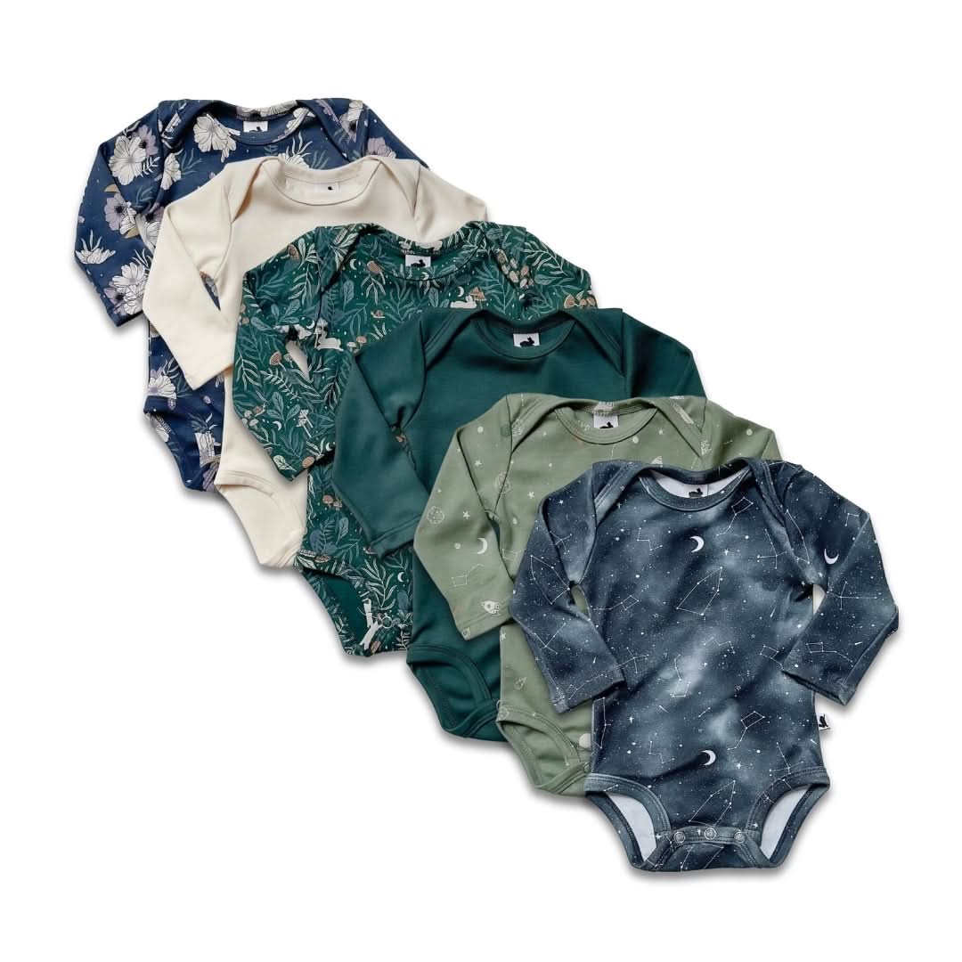 Bamboo Baby Long-Sleeved Onesie | Celestial Floral