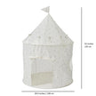 3 Sprouts - Fabric Play Tent Castle - Blueberry Ivory