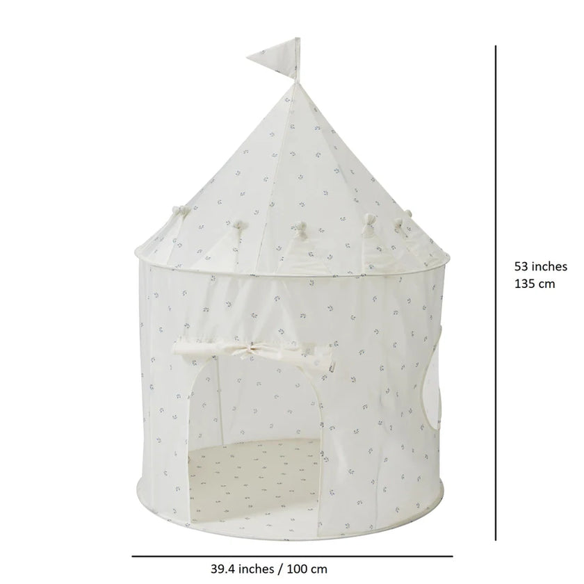3 Sprouts - Fabric Play Tent Castle - Blueberry Ivory