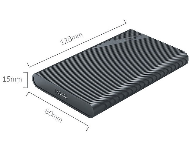 2.5-inch USB 3.0 External Hard Drive Enclosure, 5Gbps, Supports up to 4TB, Black