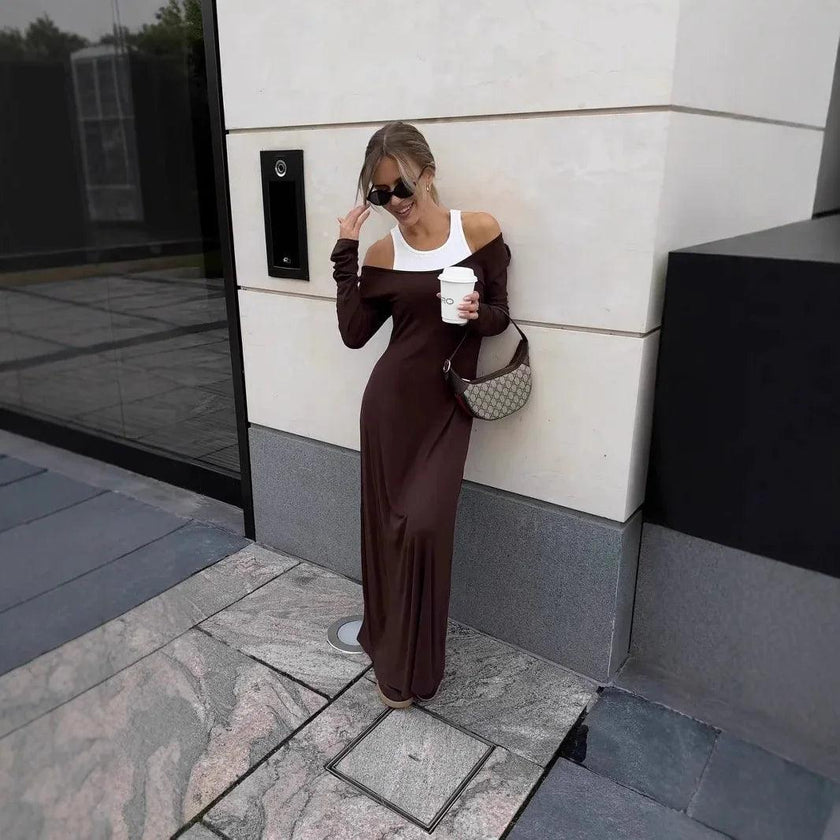 Stitching Dress – Street Fashion Patchwork Long Skirt for Women