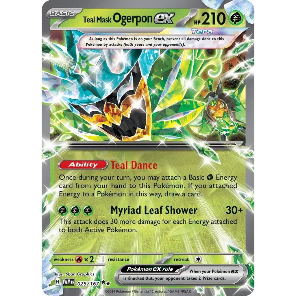 Teal Mask Ogerpon ex (025/167) (TWM)