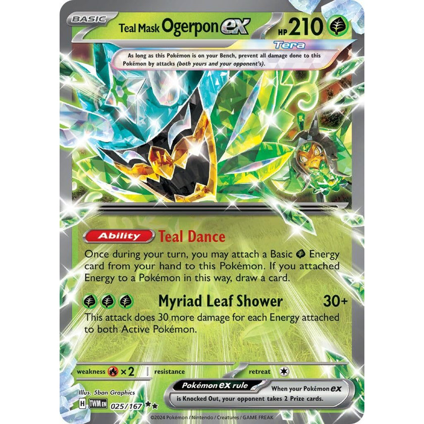 Teal Mask Ogerpon ex (025/167) (TWM)